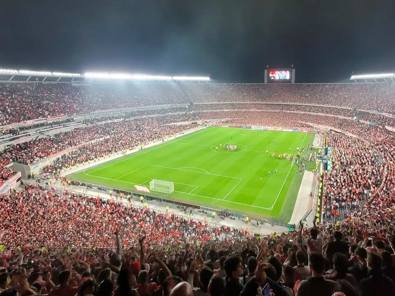 El Monumental durante el partido frente a Palmeiras.