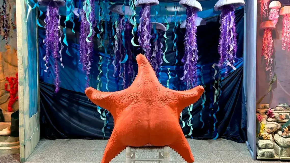 Una de las atracciones de la muestra, la Estrella Culona.