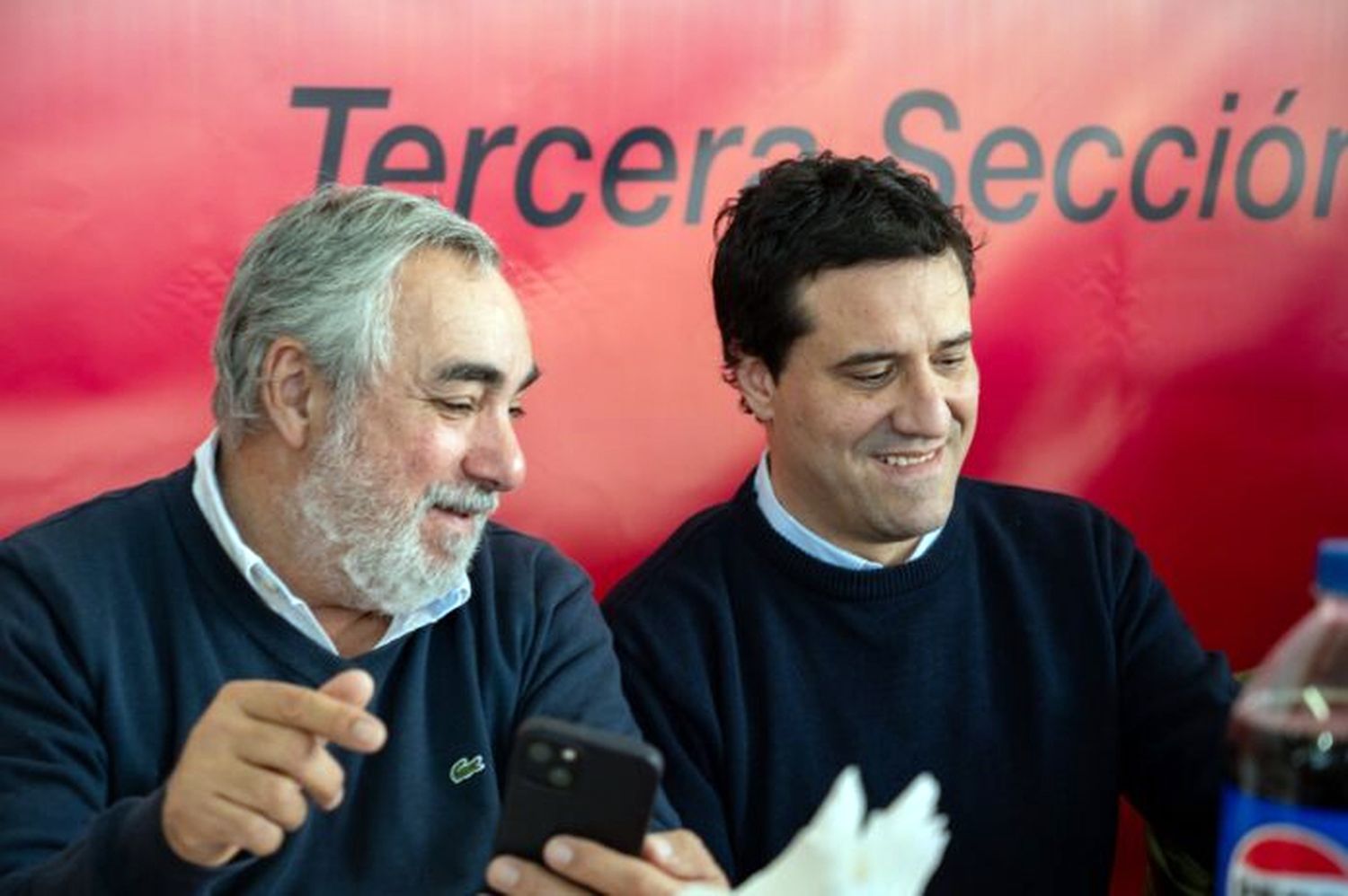 Miguel Fernández junto a Maximiliano Abad.