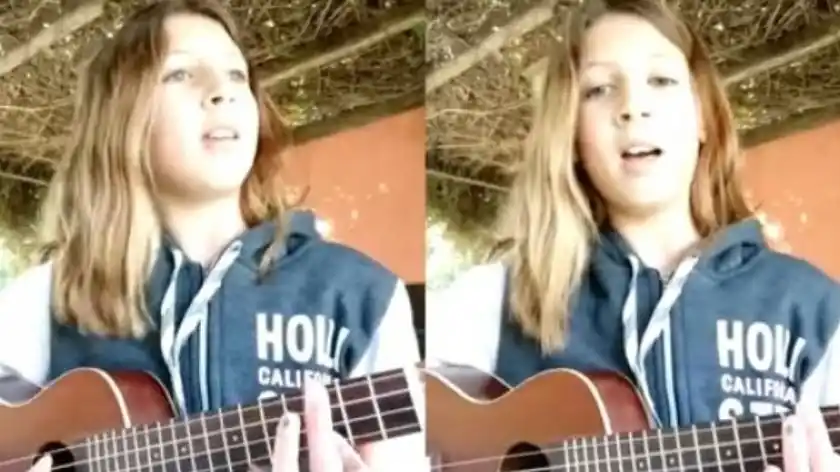 Femicidios: Nena de 12 años interpretó canción conmovedora para Navila