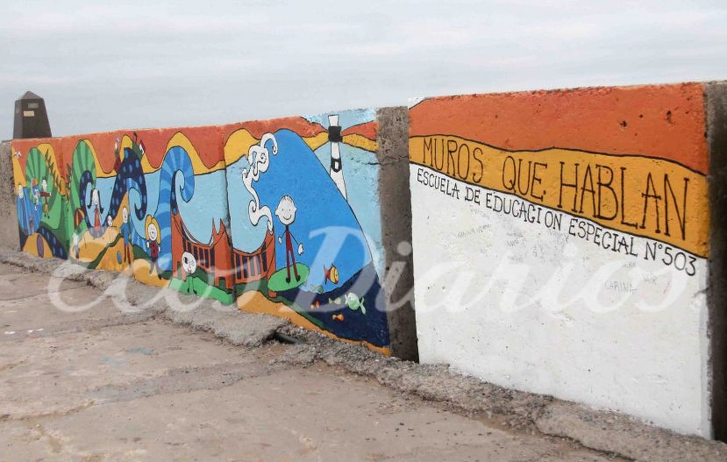 Mural en la escollera