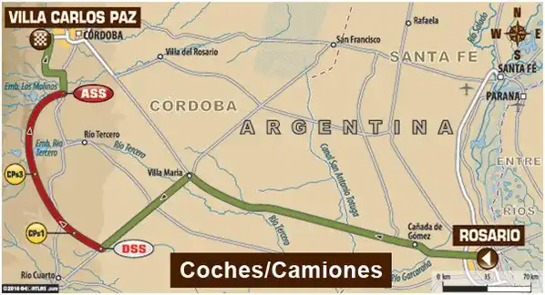 Dakar 2016: Comienza formalmente la competencia con el recorrido Rosario - Carlos Paz