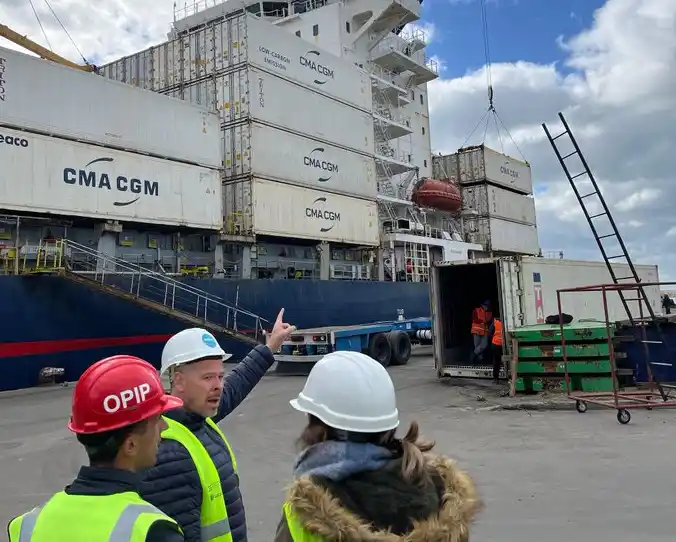 Marcos Gutiérrez, en el Puerto de Mar del Plata