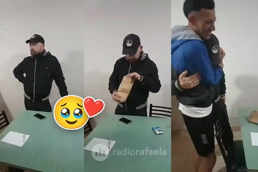 VIDEO | Es rafaelino y sus compañeros de trabajo lo sorprendieron con un hermoso gesto 
