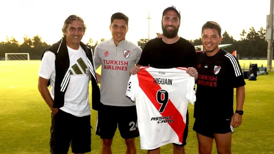 Gonzalo Higuaín fue la visita de lujo para River en su pretemporada en EEUU
