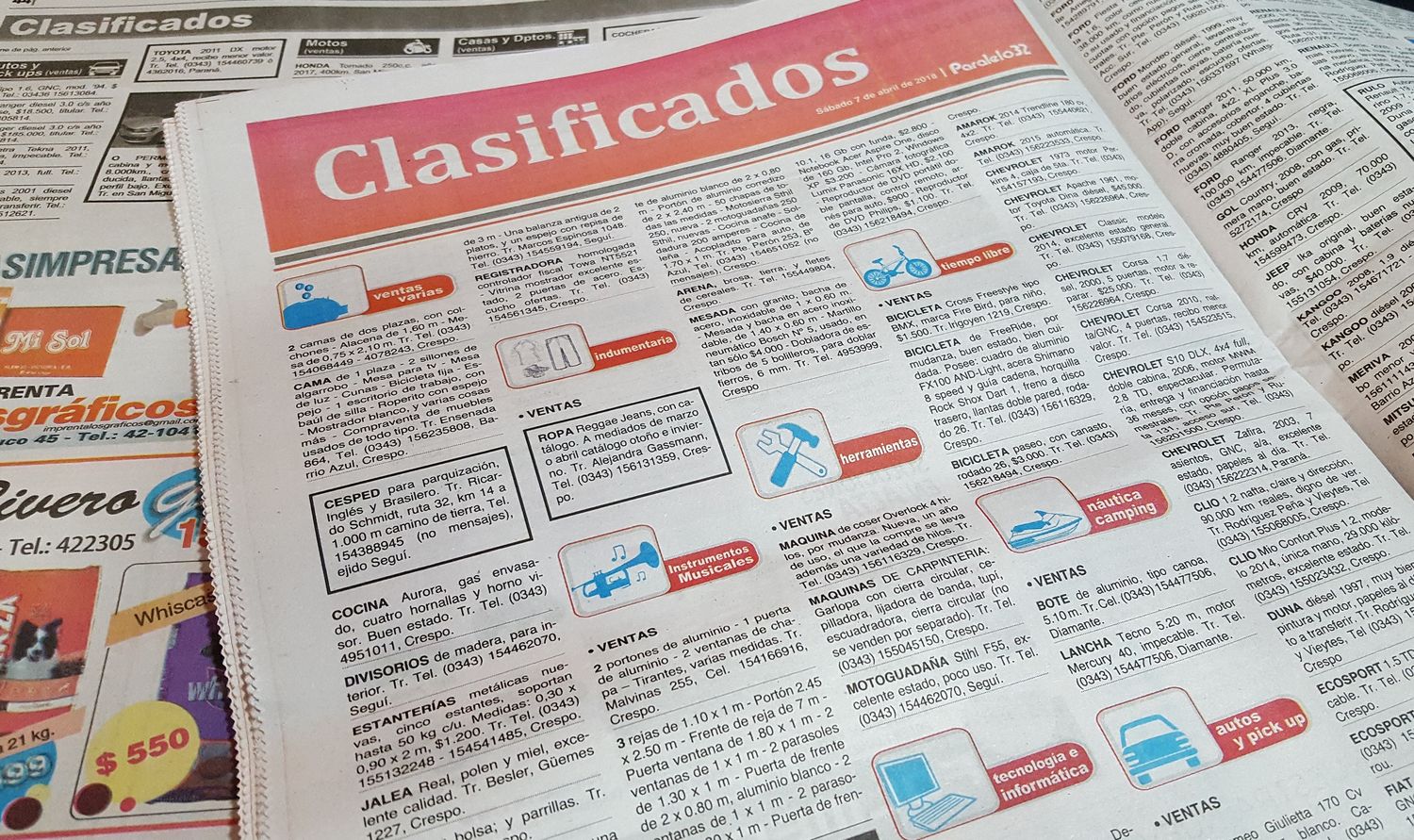 Clasificados edición Crespo sábado 22 de junio