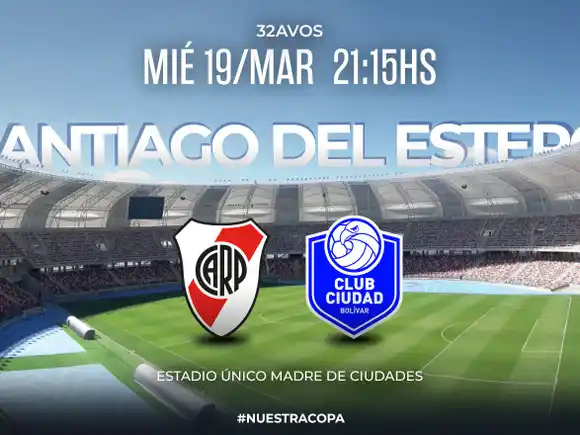 River con cambios enfrenta a Ciudad Bolívar por la Copa Argentina