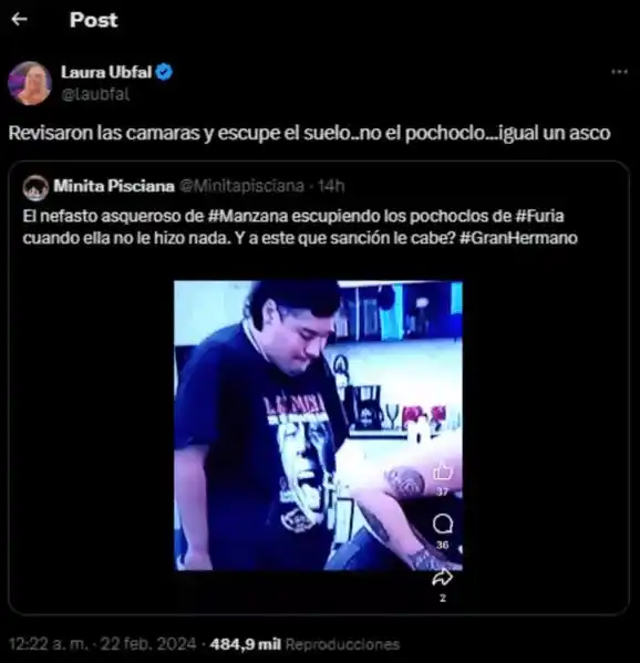 gran hermano manzana furia - 1