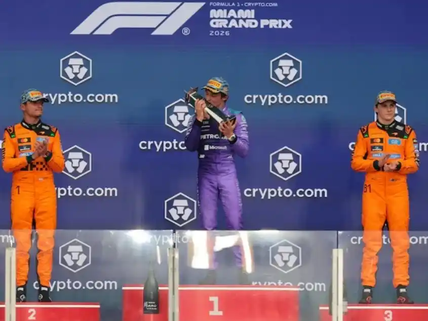 podio f1 en miami