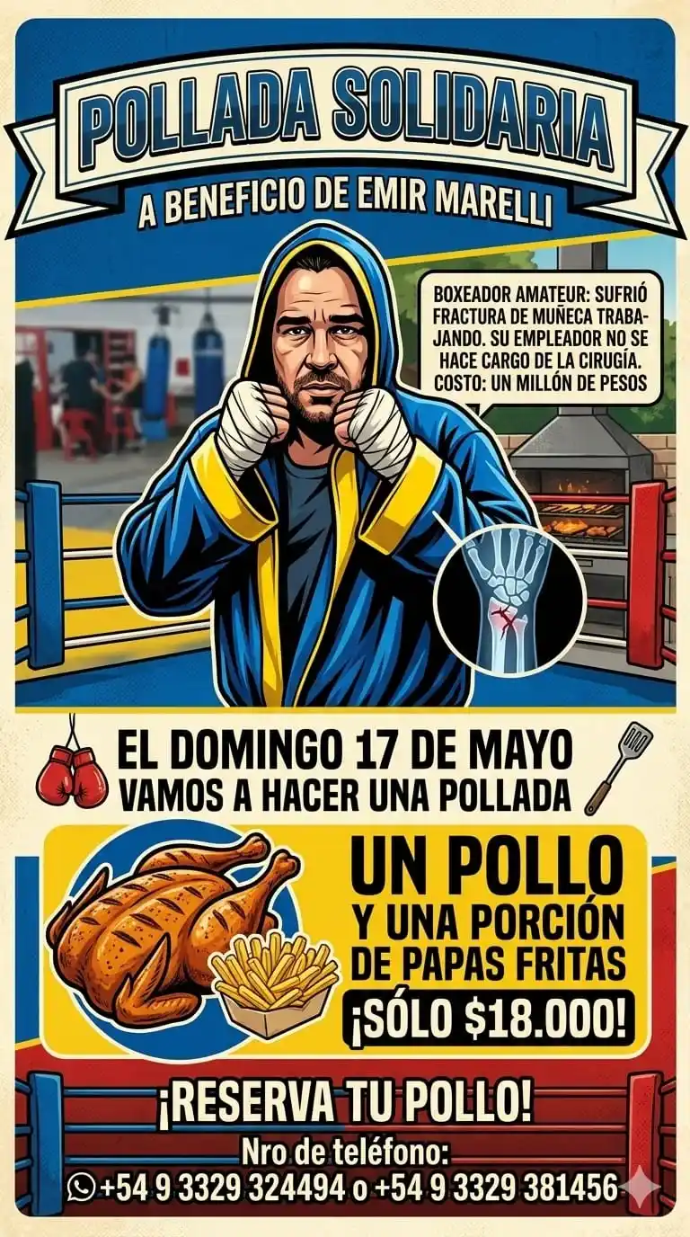 Organizan una pollada solidaria para ayudar al boxeador Emir Marelli - 2