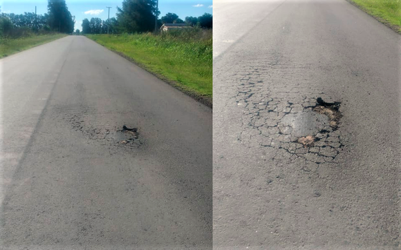 El Gobierno reclama la reparación del repavimentado acceso a Gobernador Castro, que presentó deterioro