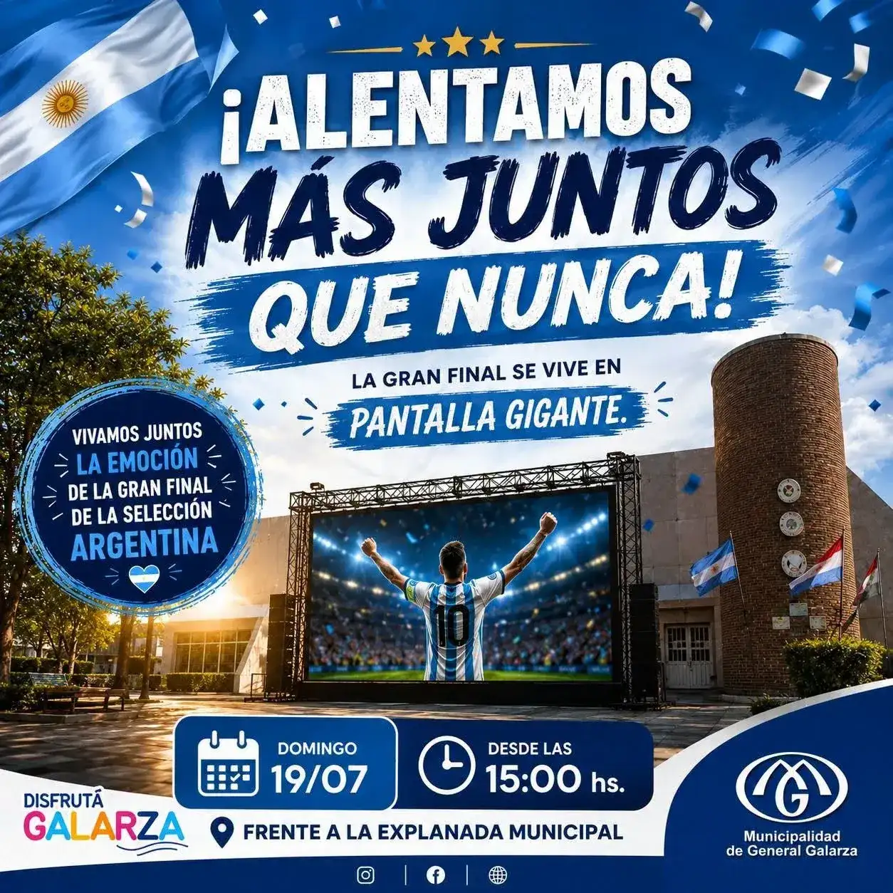 General Galarza también tendrá su Fan Fest para vivir la final del Mundial