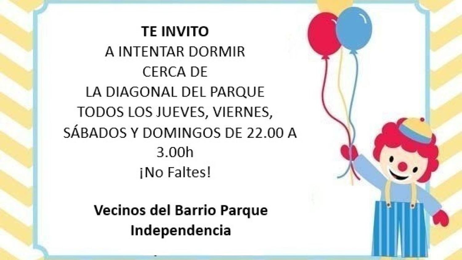 invitación vecinos