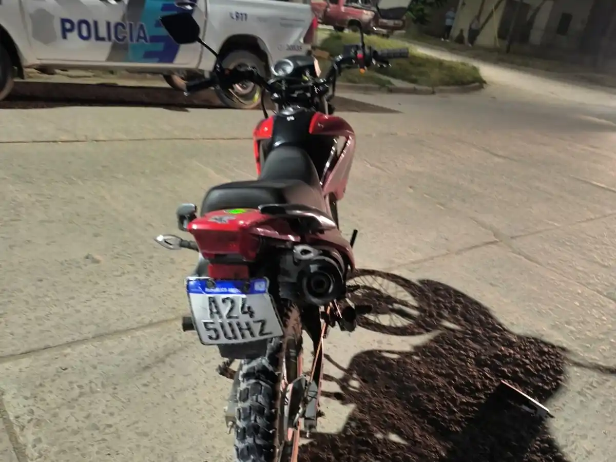 Rodado. Incautado por el personal policial, tras el violento incidente en avenida 98