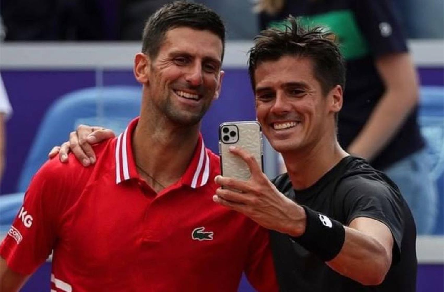 Djokovic fue demasiado para Fede Coria que aprovechó la ocasión y le pidió una foto