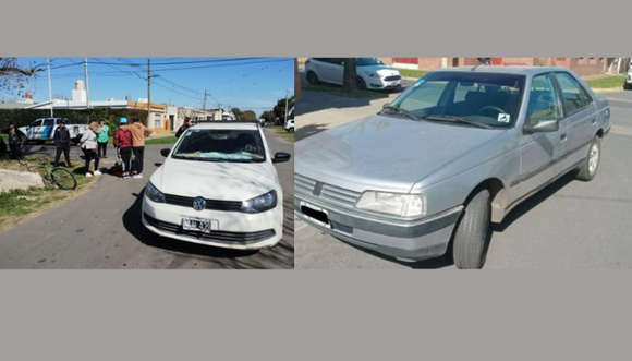 Dos choques entre bicicletas y autos, uno con una niña de 9 años trasladada al Hospital
