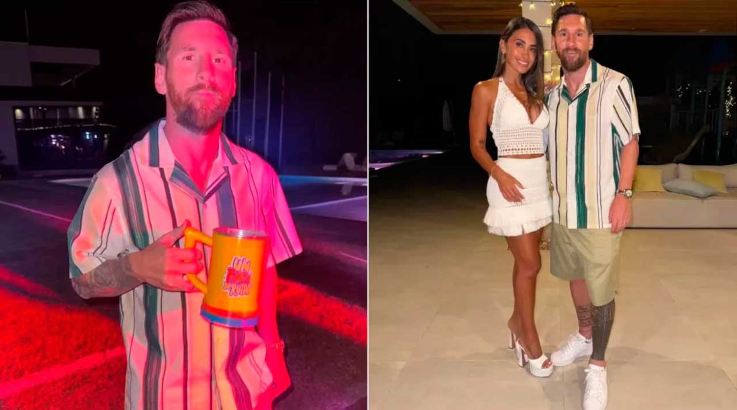 Messi y Antonela Rocuzzo recibieron Año Nuevo en familia: las fotos íntimas en su casa y "la jarra especial"