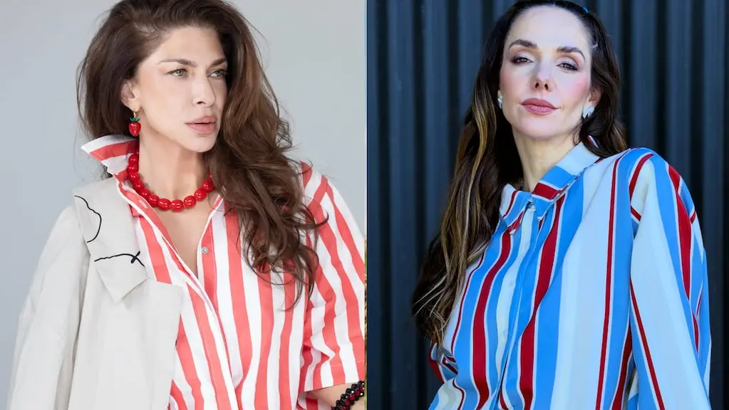 Julieta Nair Calvo y Romina Gaetani imponen el estilo de rayas anchas