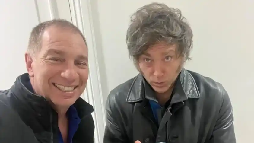Javier Milei y Diego Santilli.