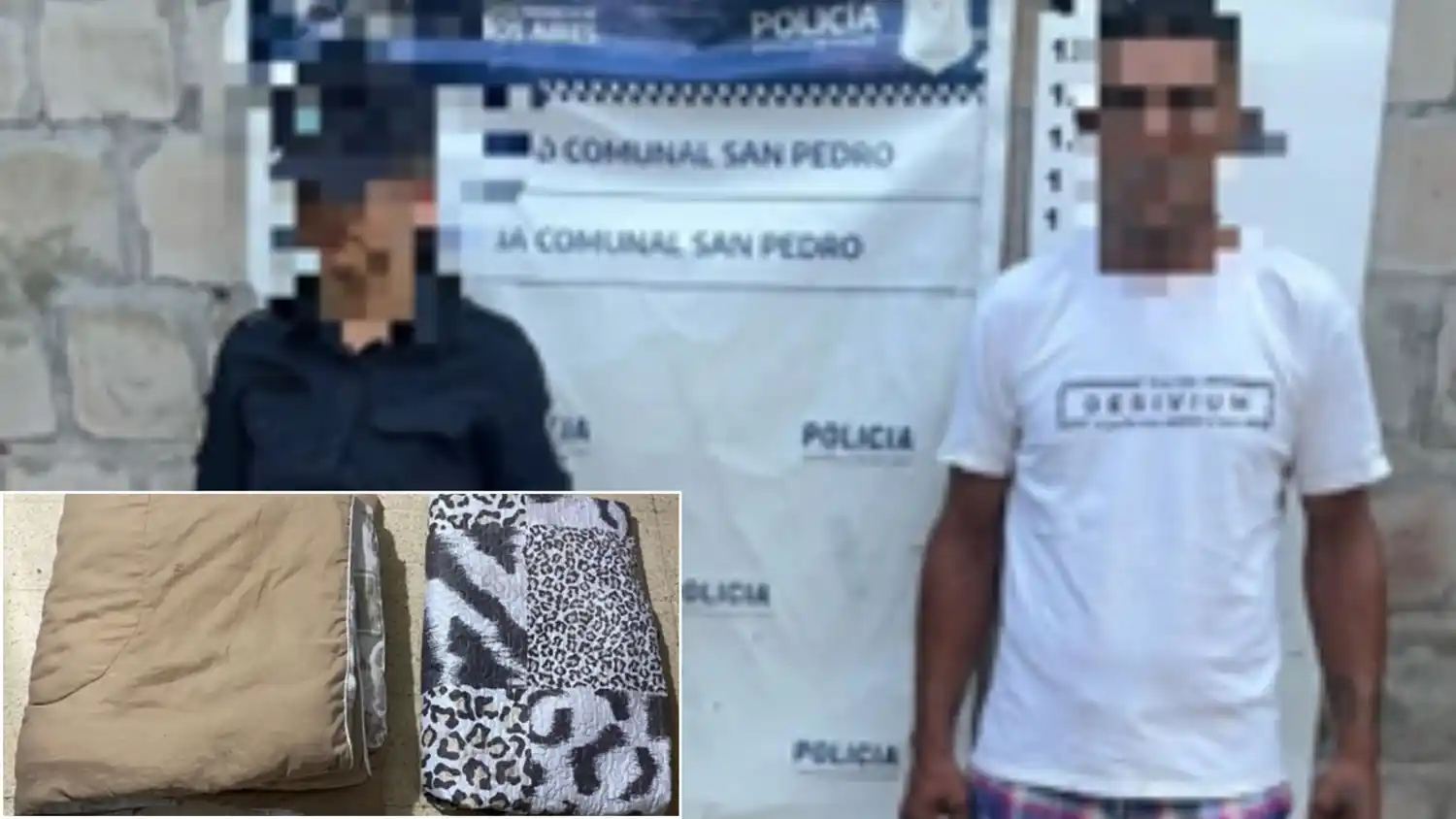 El autor del robo fue detenido en Saavedra al 1900, teniendo en su poder los elementos sustraídos en una cabaña. Foto: Policía San Pedro.