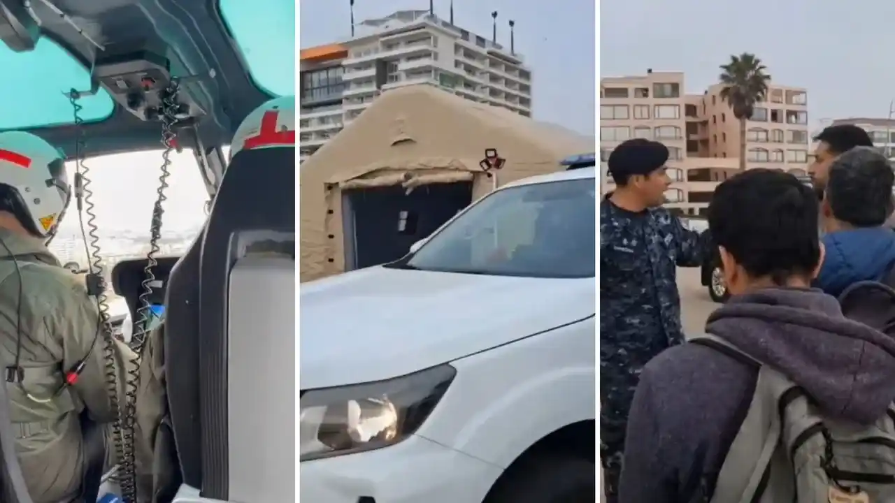 La armada de Chile busca a un argentino que fue arrastrado por el mar.
Foto: Agencia NA (Captura)