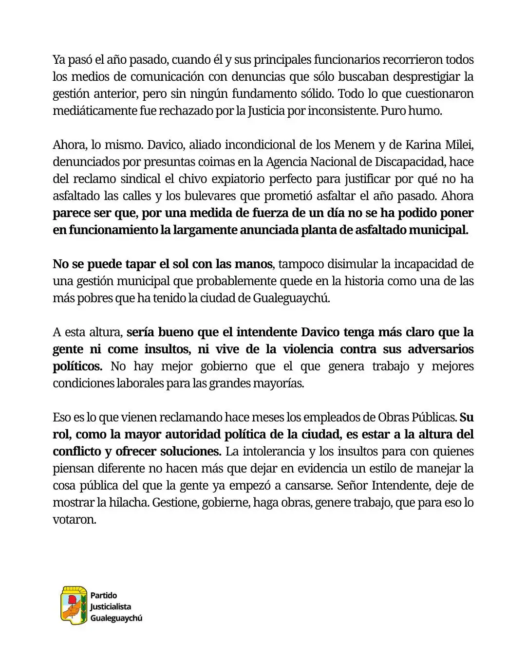 Comunicado