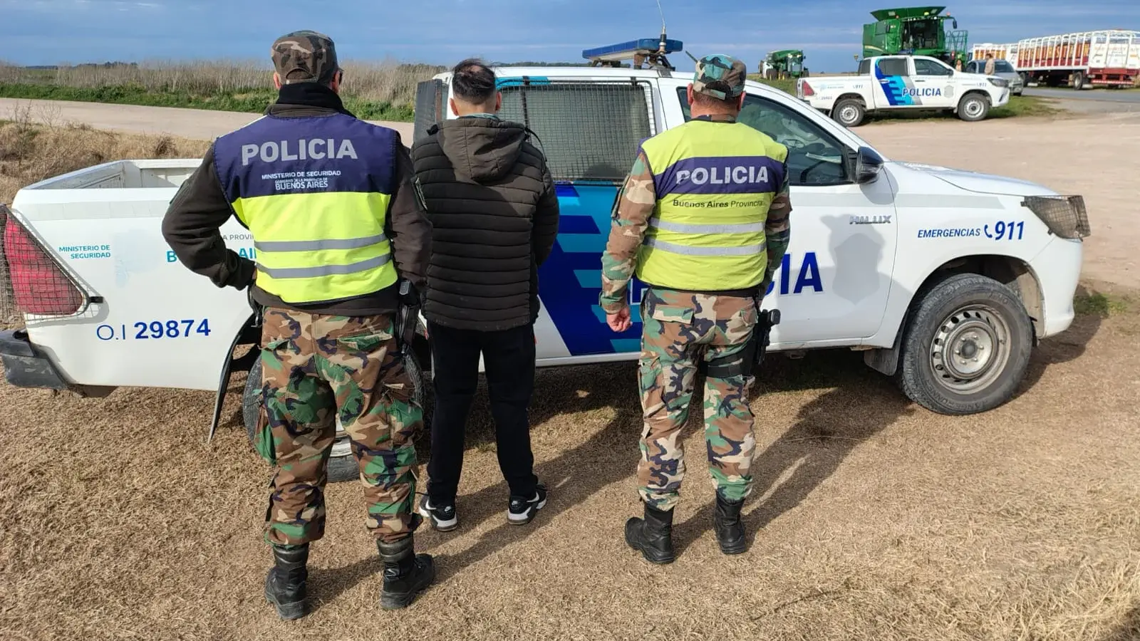 Inmediaciones del kilómetro 104 de la Ruta 228 y su intersección con el camino a Ochandio