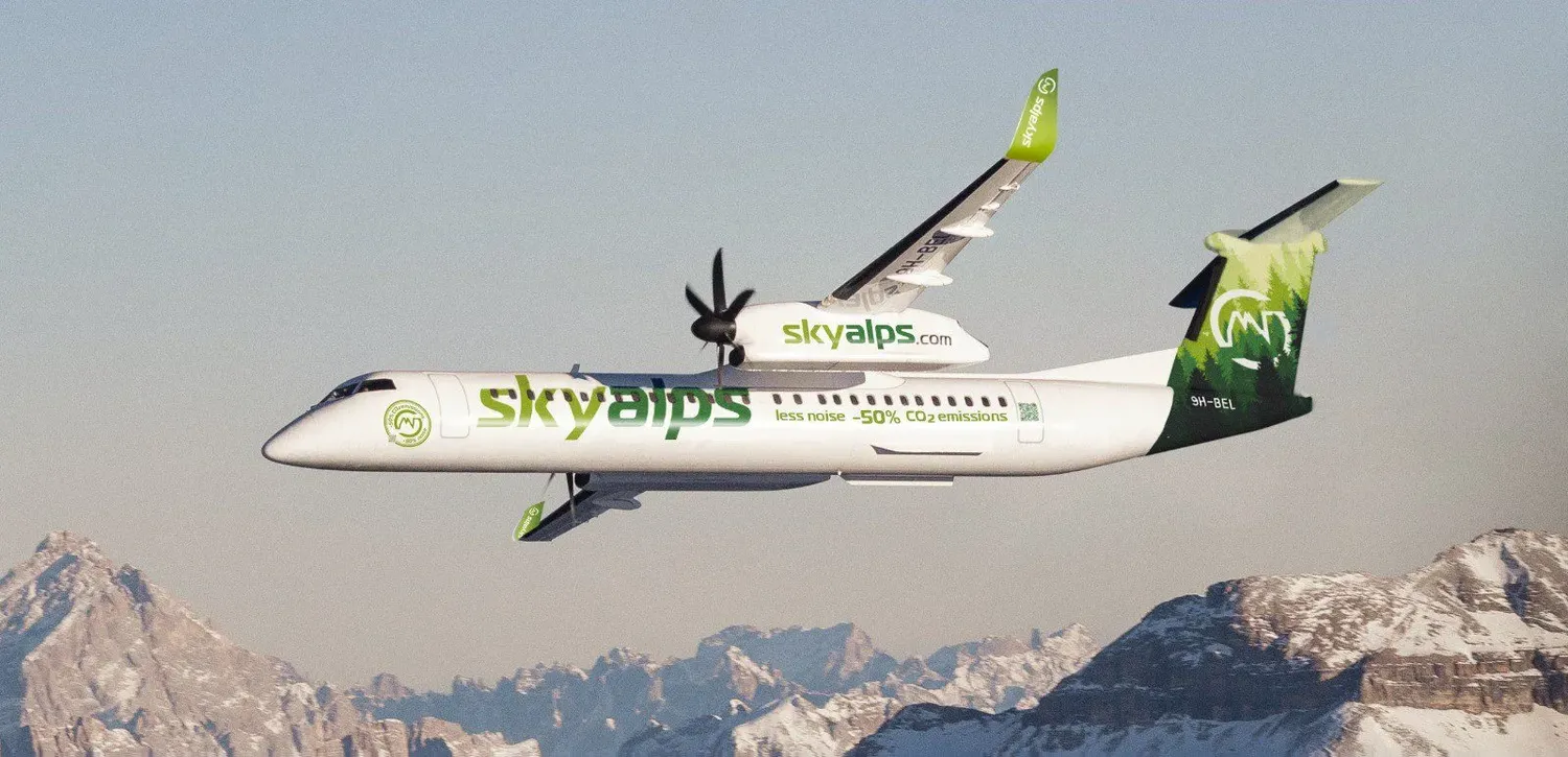 SkyAlps and Tamarack Aerospace partnership: introducing sustainable modifications to the Q400