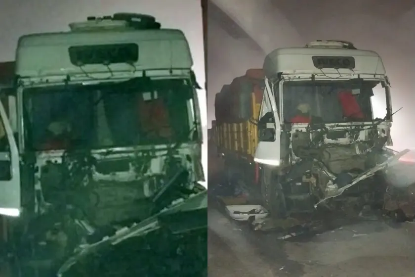 Fuerte choque entre camiones en la autopista Rosario-Córdoba: hay un herido