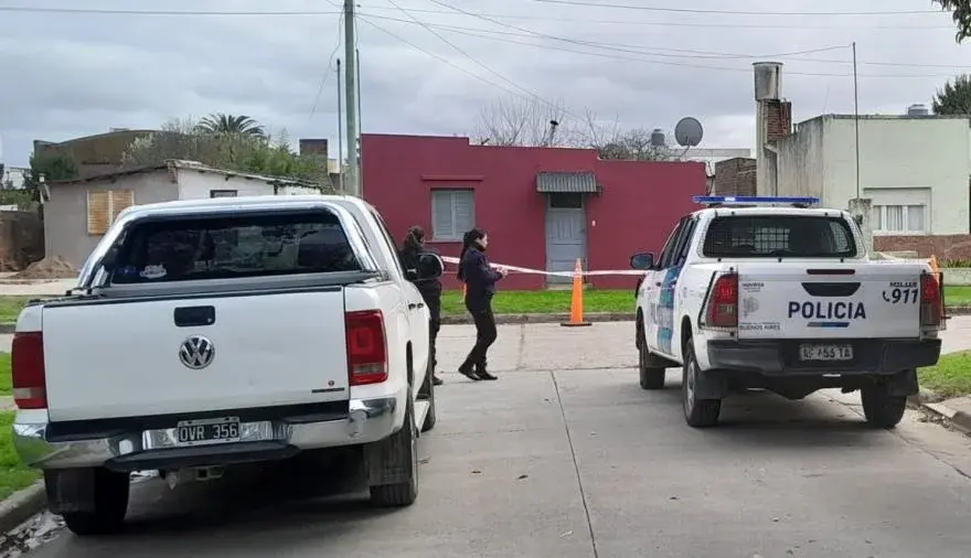 El inmueble de calle Río Quequén al 150, de Lobería, donde ocurrió el homicidio