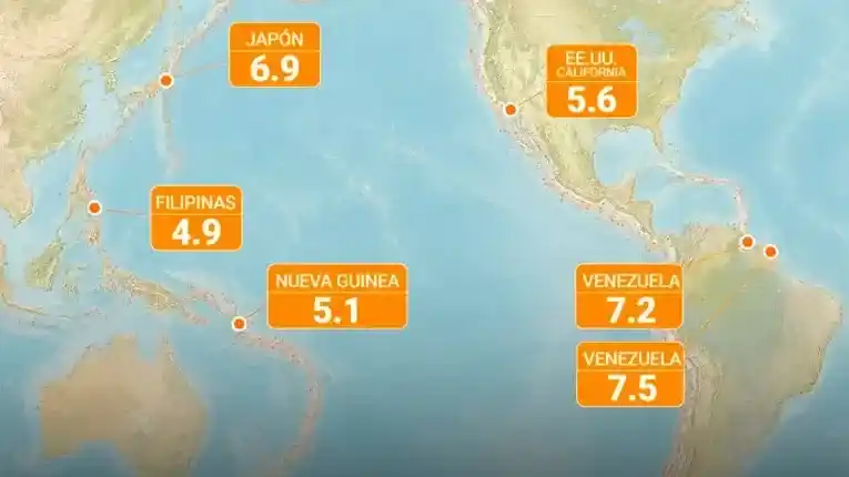 Seis fuertes terremotos sacudieron distintos países en menos de 24 horas