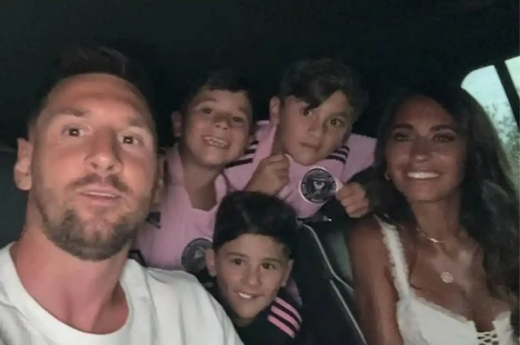 La familia del astro argentino revolucionó a todos tras la llegada a Miami.