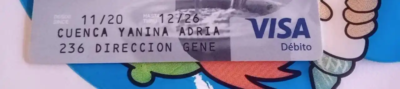 Encontraron la tarjeta de Yanina Cuenca