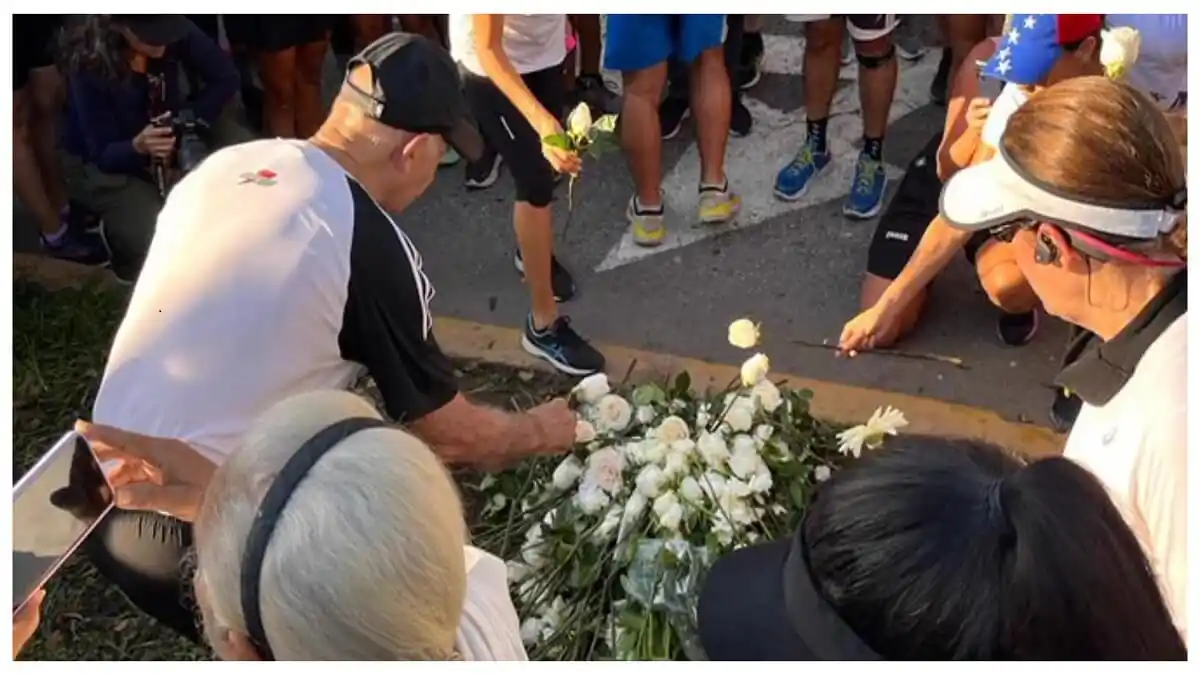 EN HONOR A NATHALIE: corredores capitalinos hacen emotivo acto en la Av. Río de Janeiro (+Fotos)