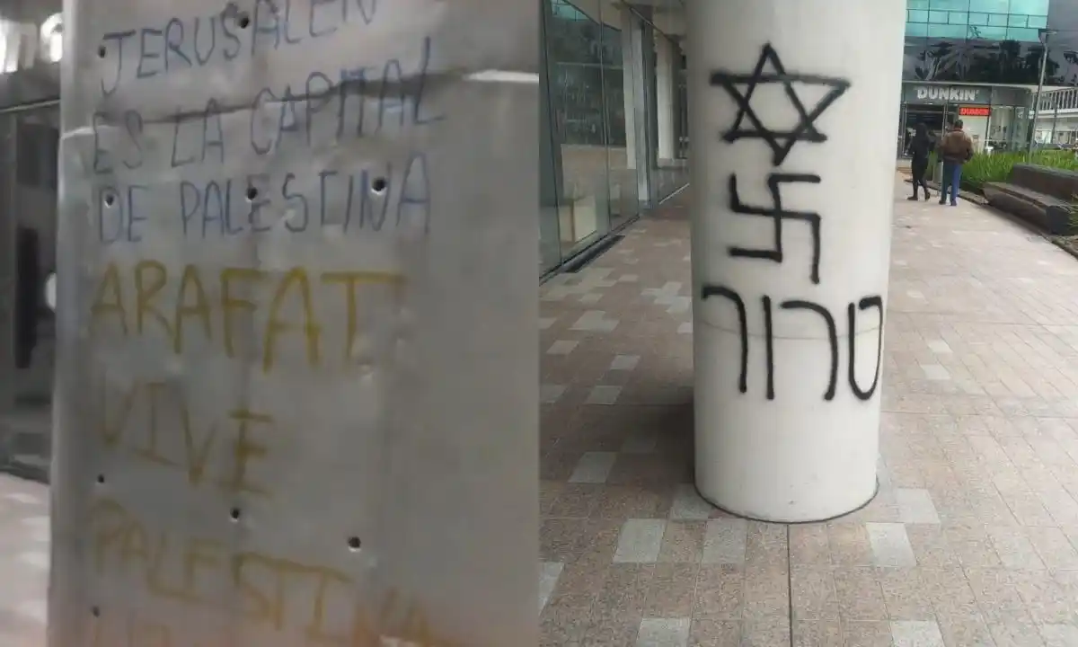 Vuelven a vandalizar la embajada israelí en Bogotá