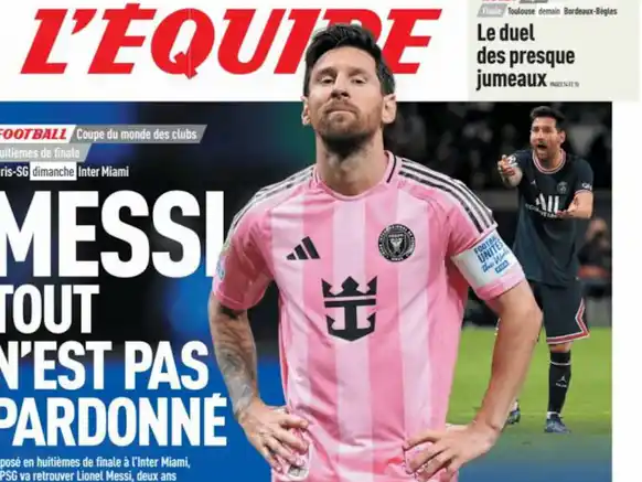 Un diario francés cruzó a Messi en la previa del enfrentamiento entre el PSG y el Inter de Miami: "No todo se perdona".