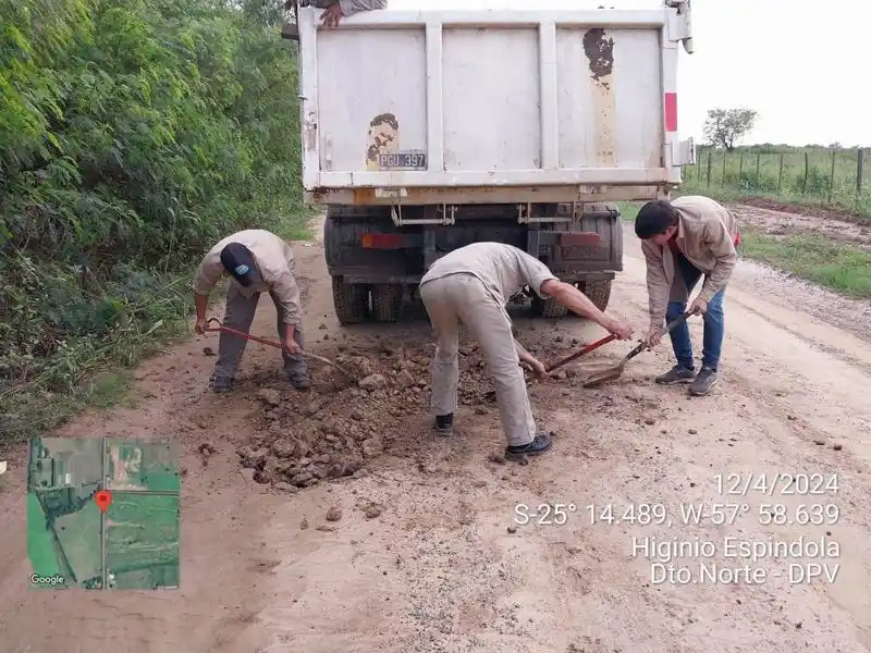 Rápida respuesta de la DPV en reparar 
socavamientos en Laguna Naineck