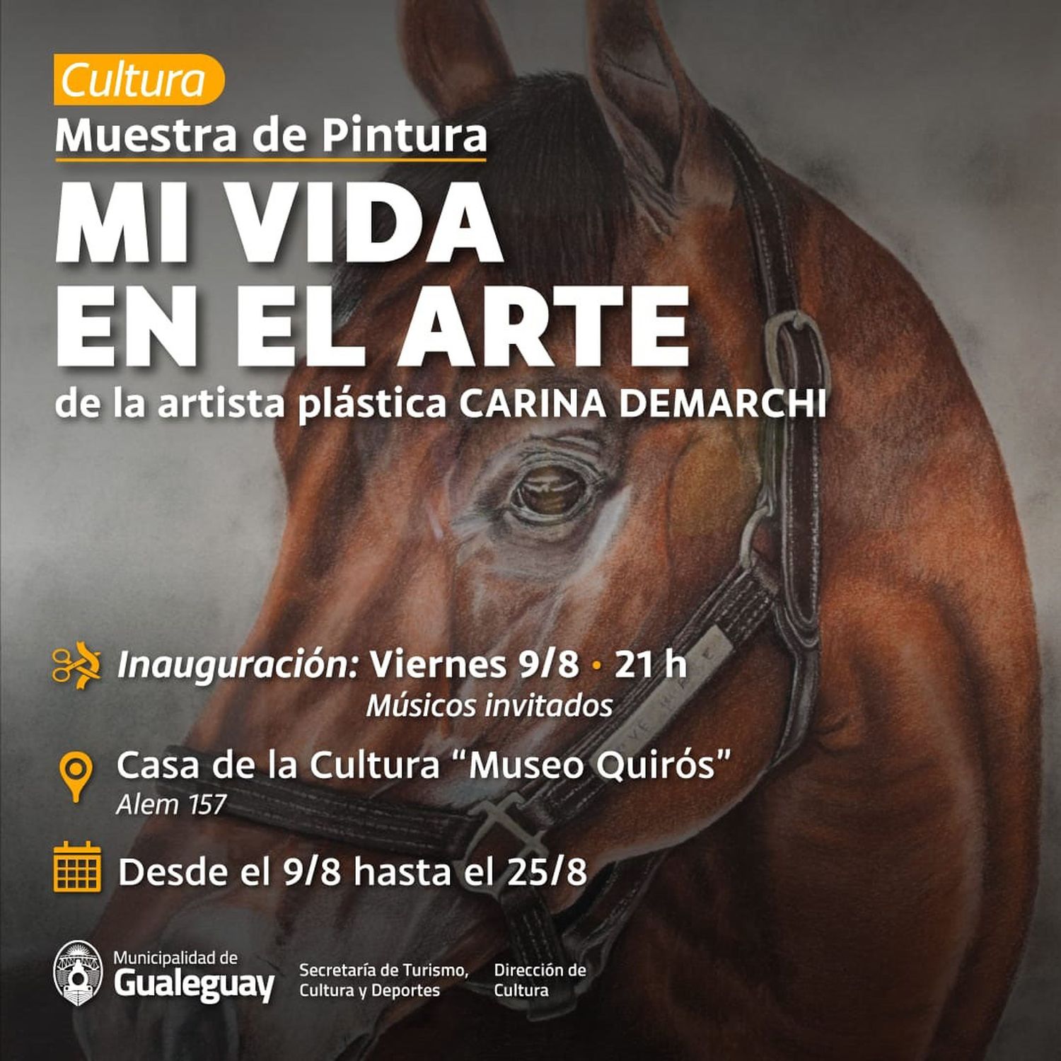 Carina Demarchi presentará la muestra “Mi vida en el arte”