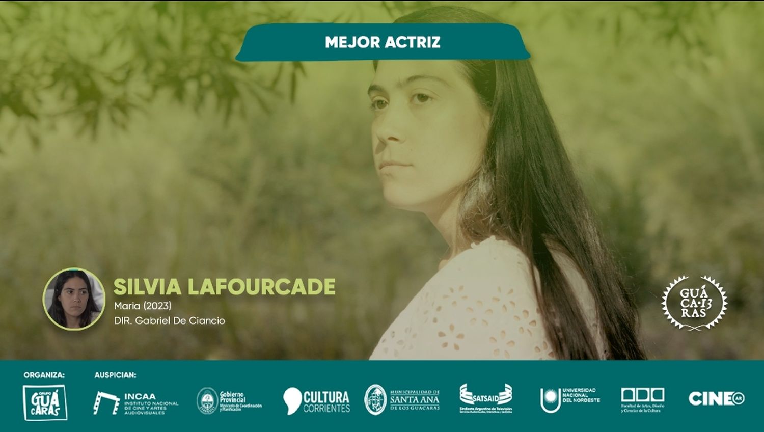 La concordiense Silvia Lafourcade fue premiada como Mejor Actriz