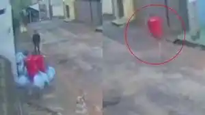 El video muestra cómo Luiz Carlos Silva Santana Junior huyó a plena luz del día. (Foto: captura).