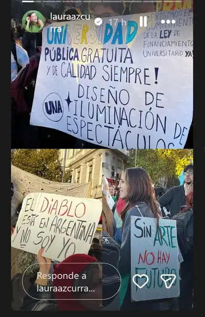 Famosos presentes en la marcha universitaria