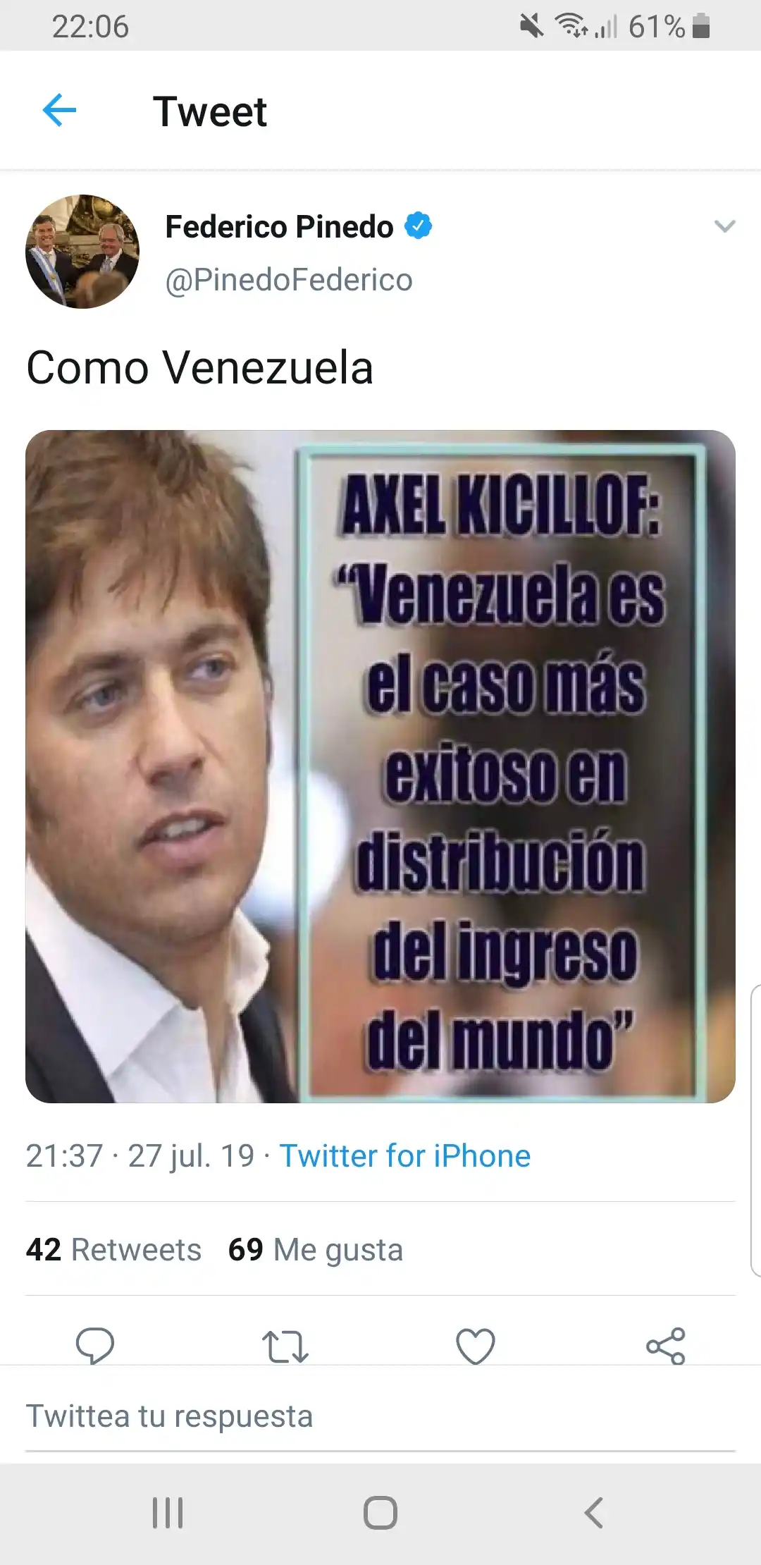 Federico Pinedo compartió una fake news contra Kicillof y lo destrozaron
