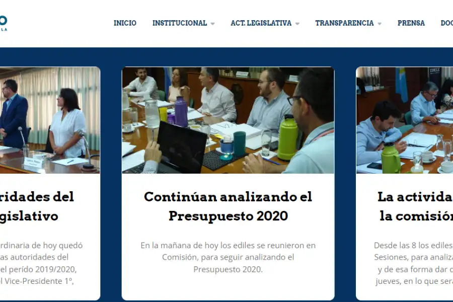 La página web del Concejo Municipal... ¿atrasa?