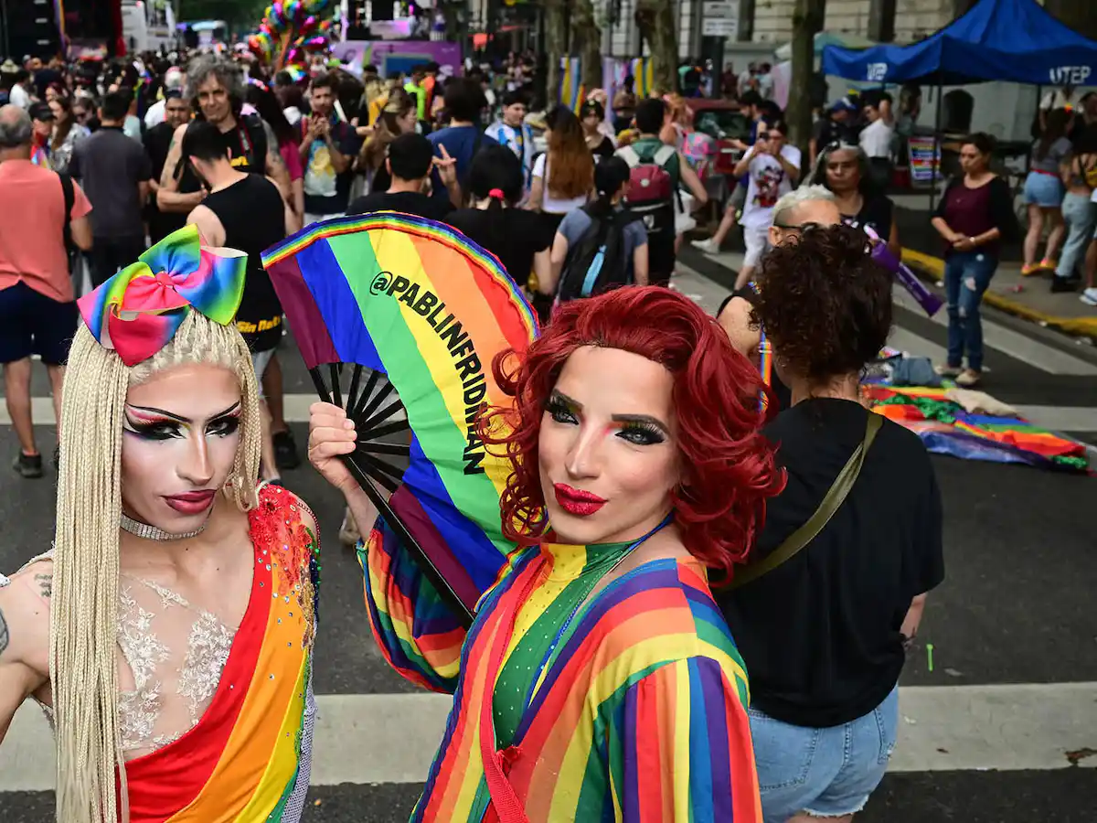 Hijo presidencial. Estanislao Fernández, en la marcha gay de la Ciudad.