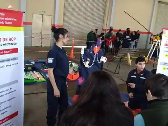 Mariela Loguzzo, durante la edición 2024 de "Bombero por un día". Foto: BVVT