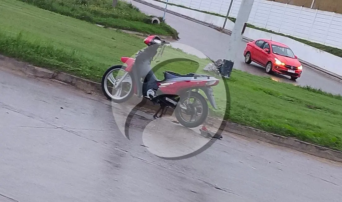 Moto involucrada en el accidente