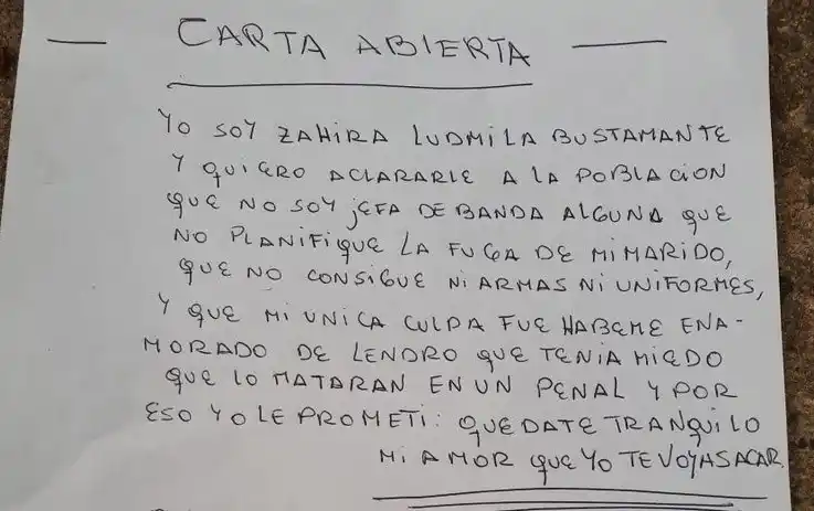 La cabecilla del golpe a la comisaría se defiende: «Mi única culpa fue enamorarme»