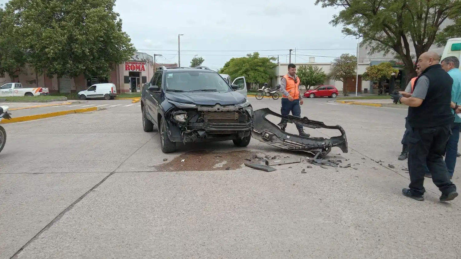 Uno de los vehículos involucrados.