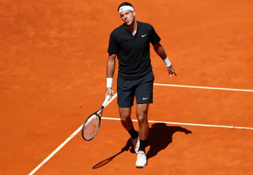 Del Potro se retiró del Masters 1000 de Roma por una lesión 