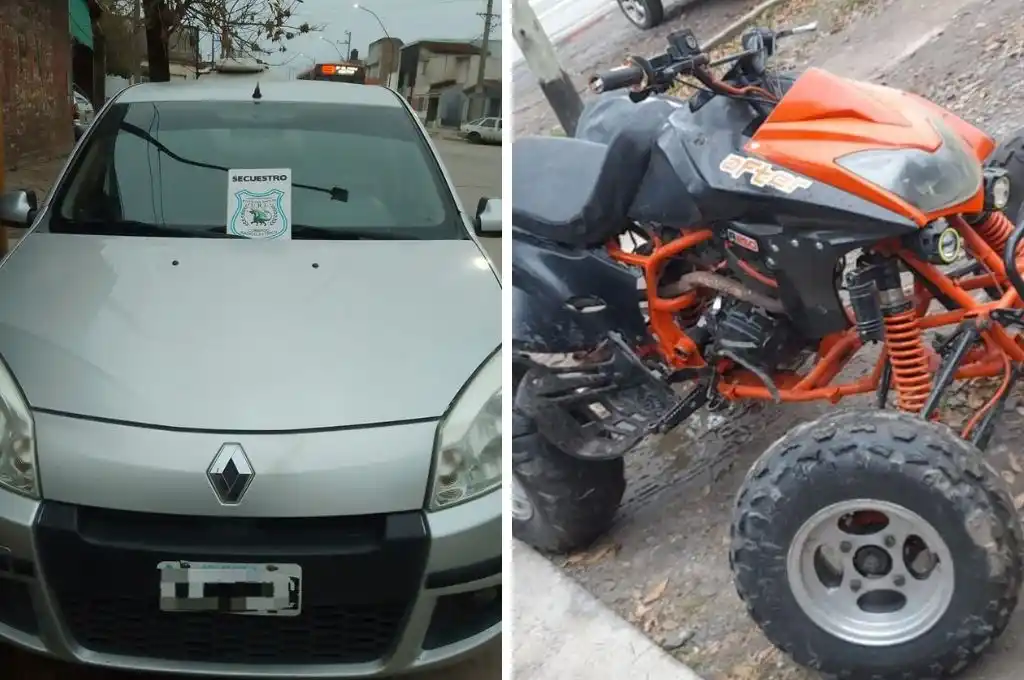 Vehículos robados en Santa Fe: se recuperaron dos autos y un cuatriciclo en un operativo en Barranquitas